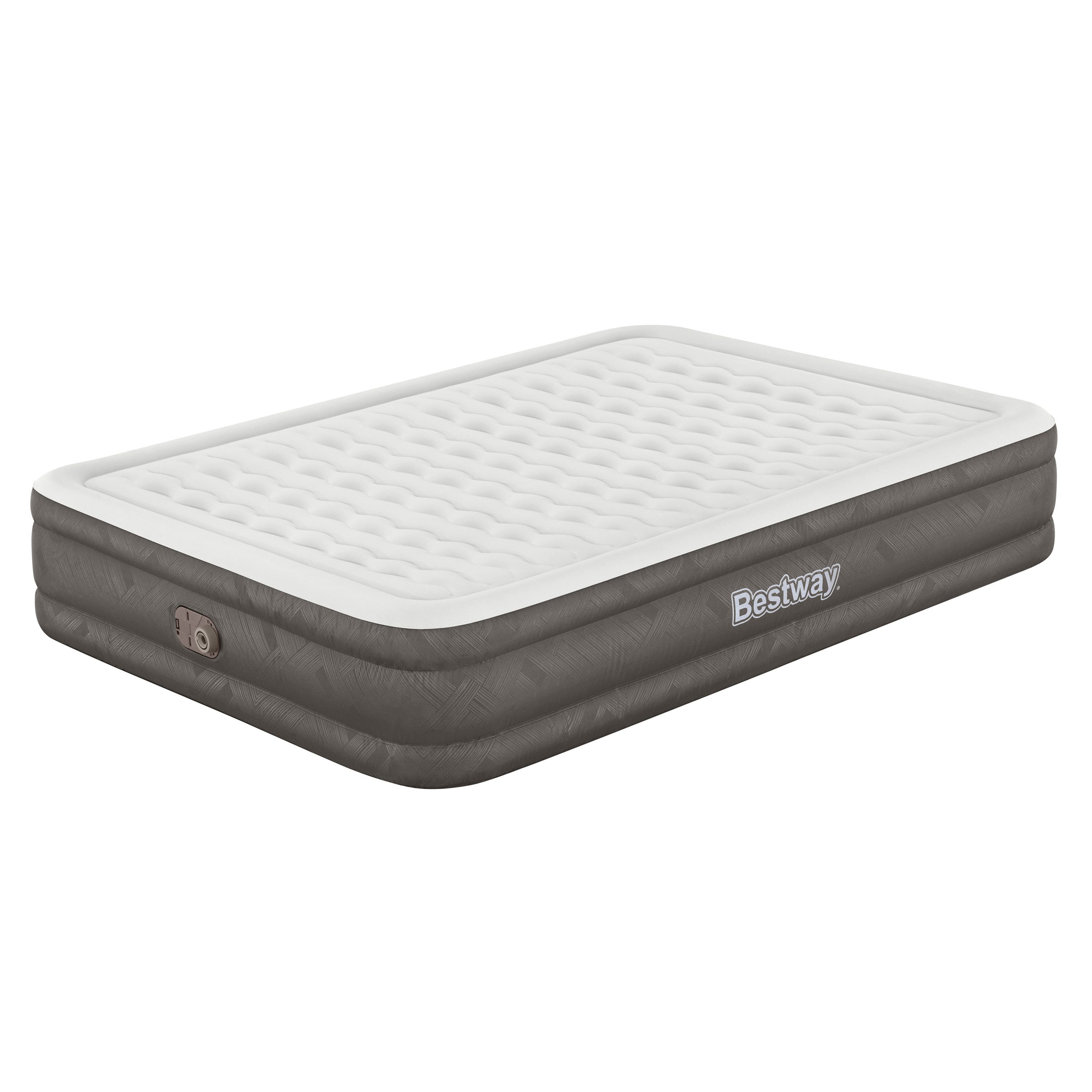 Bestway Luftbett Fortech® 203 x 152 x 36 cm, (Packung, 1-tlg., Inkl. integrierter Elektropumpe), Ideal für den Innengebrauch