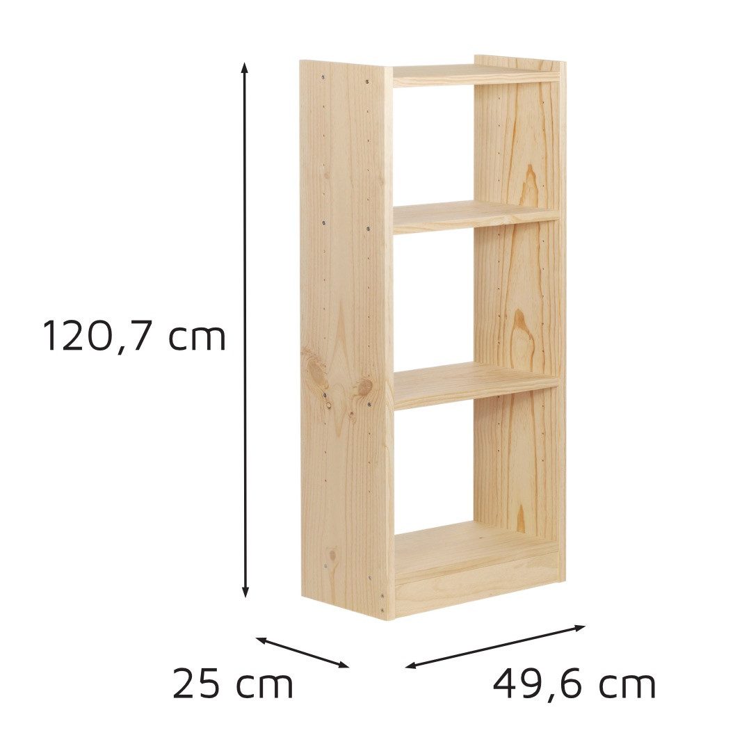 Astigarraga Kit Line Bücherregal Vollholzregal "Gala" Regalmodul mit 4 Ebenen in zwei Größen