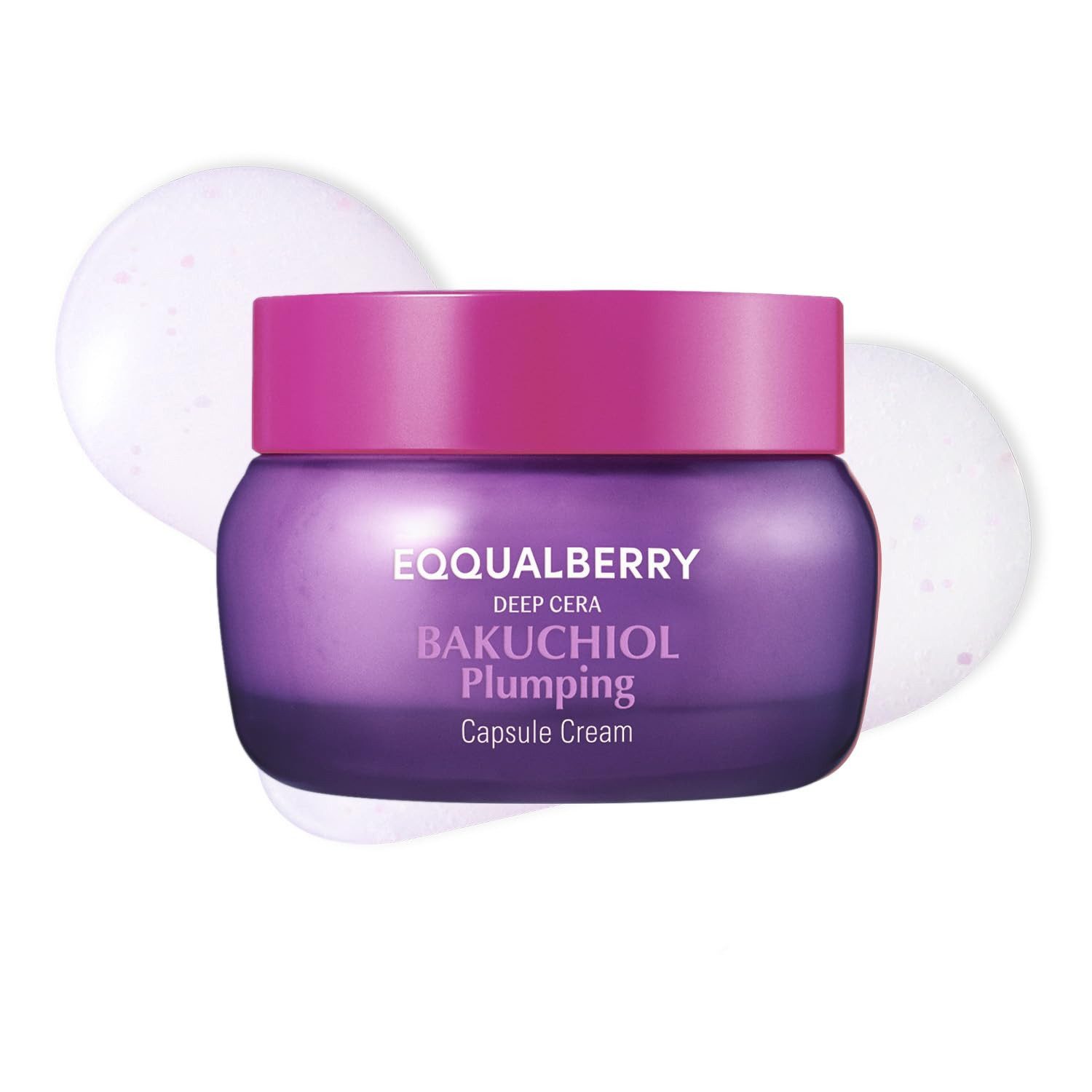 Eqqualberry Tagescreme Deep Cera Bakuchiol Plumping Capsule Cream 50ml – Bakuchiol Gesichtscreme mit 5-fach Ceramid, Kollagen & Niacinamid, straffende, Anti-Aging Creme, Retinol Alternative, für alle Hauttypen