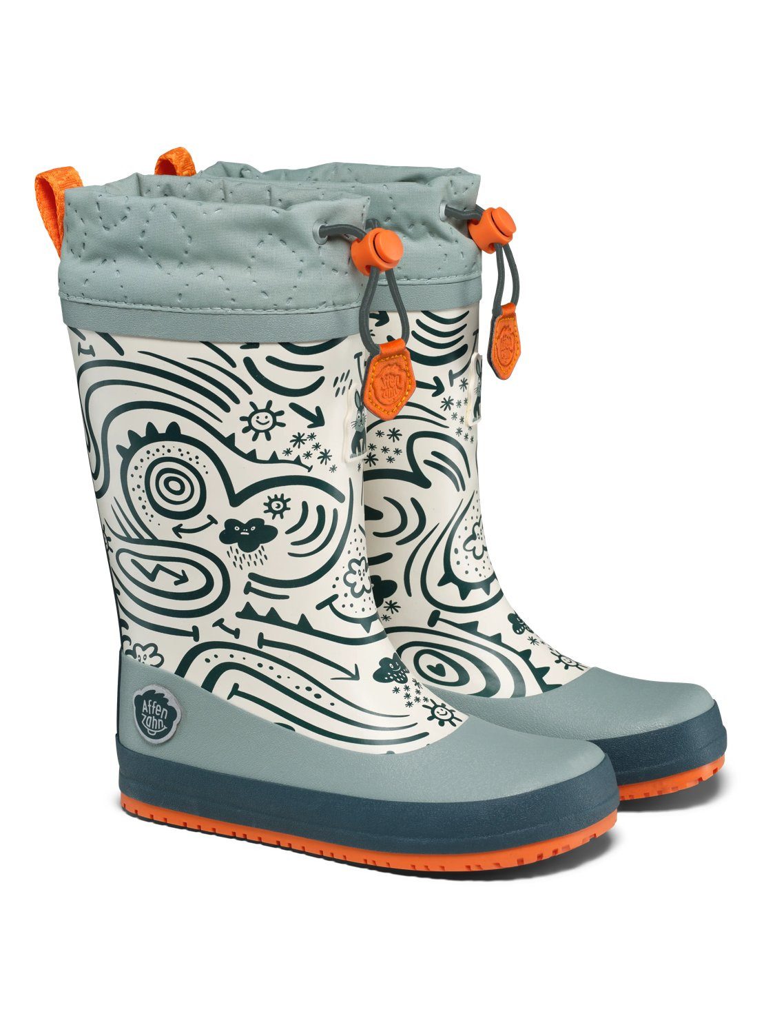 Affenzahn Vegan Puddly Gummistiefel nach Barfußschuhprinzip, wasserdicht