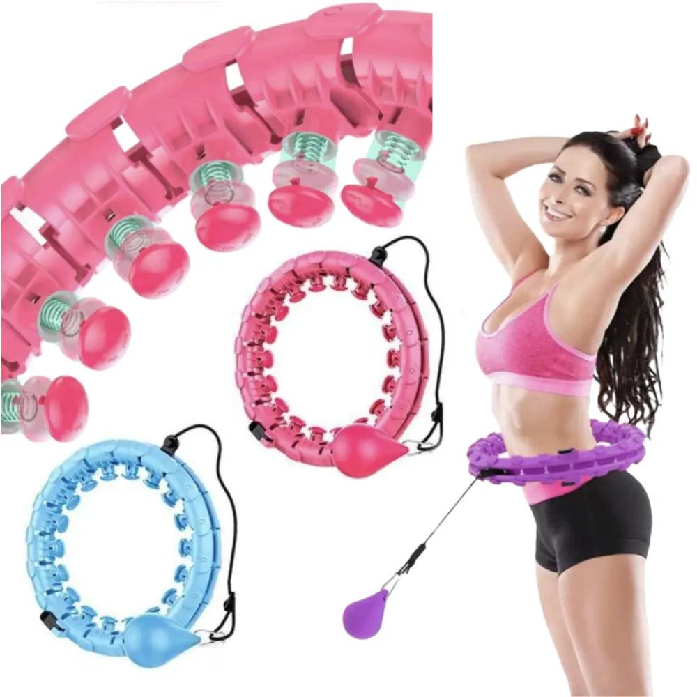Hula-Hoop-Reifen Smart Hula Hoop Maschine 24-Teile mit Schwungkugel, Premium