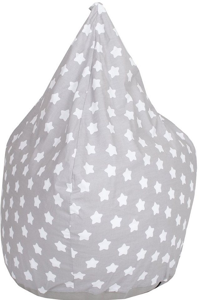 Knorrtoys® Sitzsack »Drop, Grey white stars«, für Kinder; Made in Europe