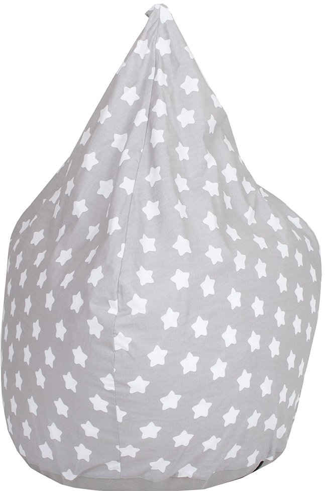 Knorrtoys® Sitzsack Drop, Grey White Stars, für Kinder; Made in Europe