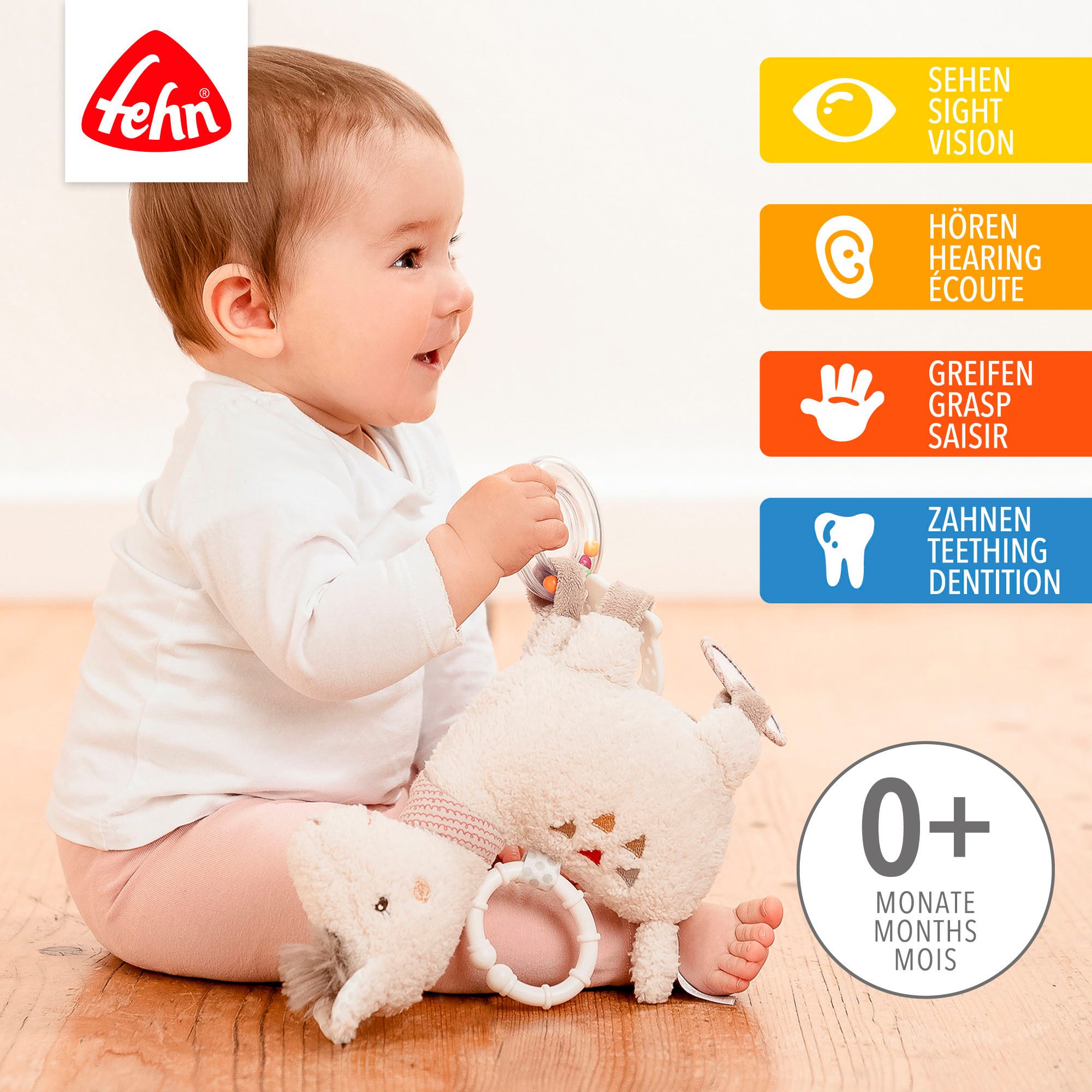 Fehn Greifspielzeug Peru, Activity-Lama, mit Ring günstig online kaufen