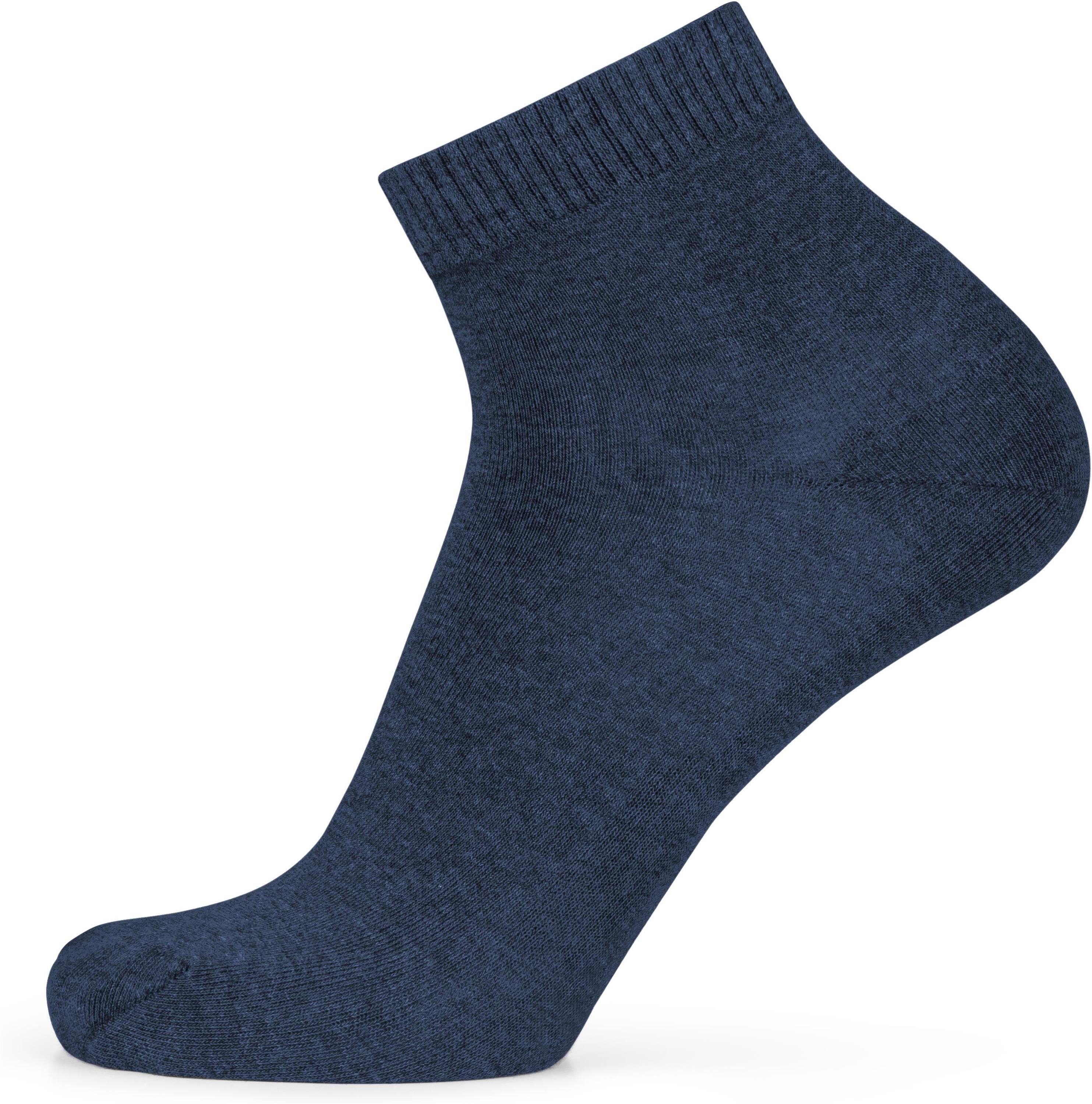 normani Sneakersocken (6 Paar) Kurzschaft Baumwolle. Gesundheitssocken Blau/Anthrazit/Schwarz aus