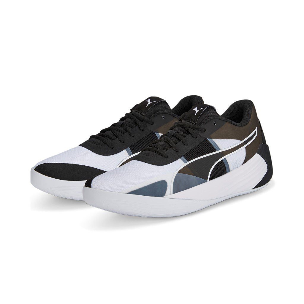 PUMA Hallen-Indoorschuhe Fusion Nitro Team weiss/schwarz Herren Badmintonschuh