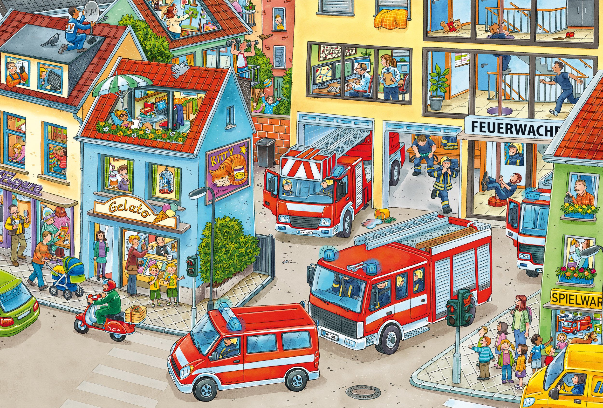 Schmidt Spiele Puzzle Feuerwehr, 72 Puzzleteile, Made in Europe