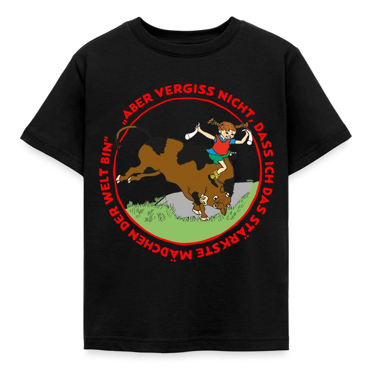 Spreadshirt T-Shirt Pippi Langstrumpf Das Stärkste Mädchen Der Welt Kinder T-Shirt (1-tlg)