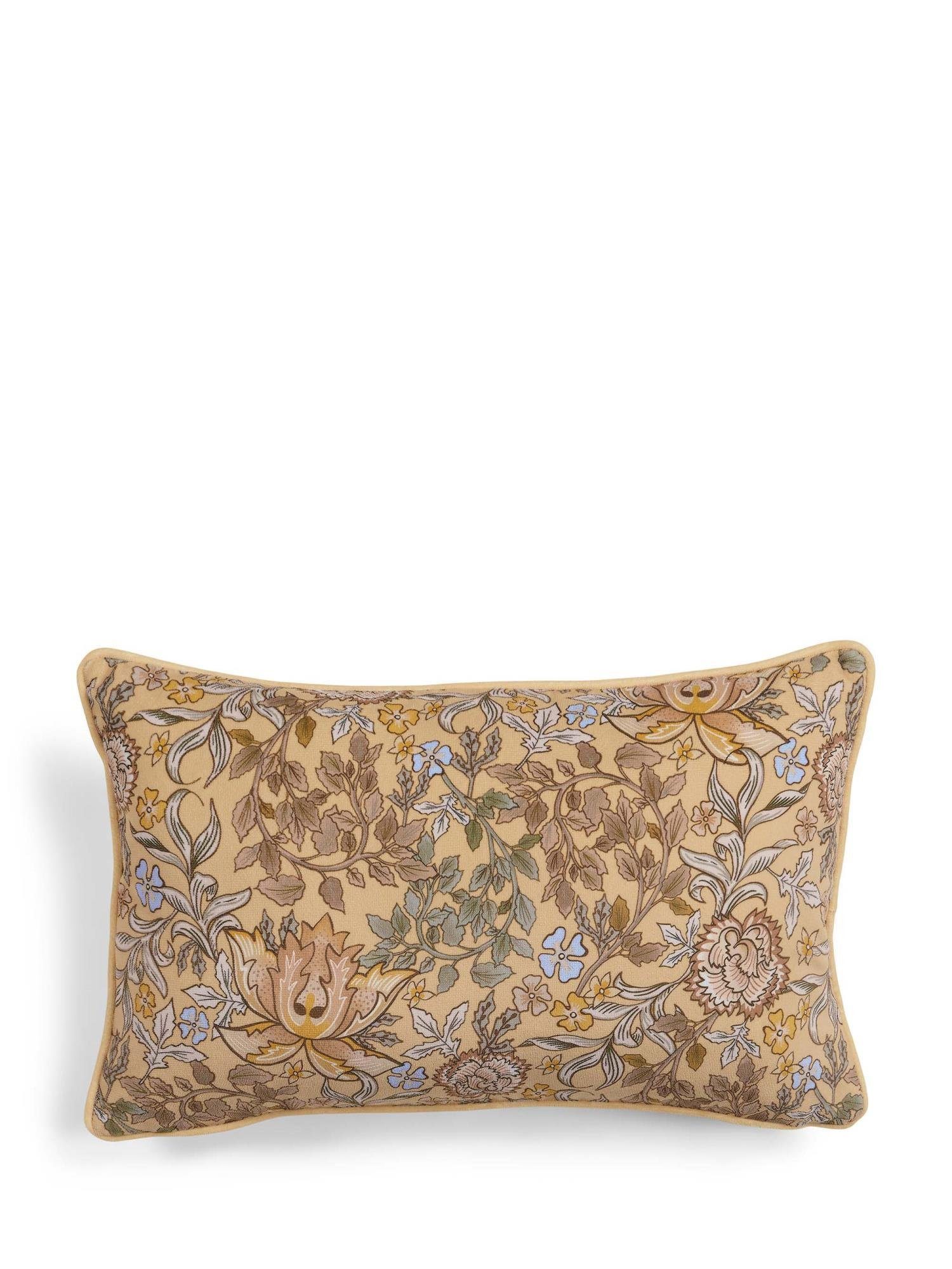 Essenza Dekokissen Ophelia, aus weichem Samt mit Blumenprint Sahara Sun