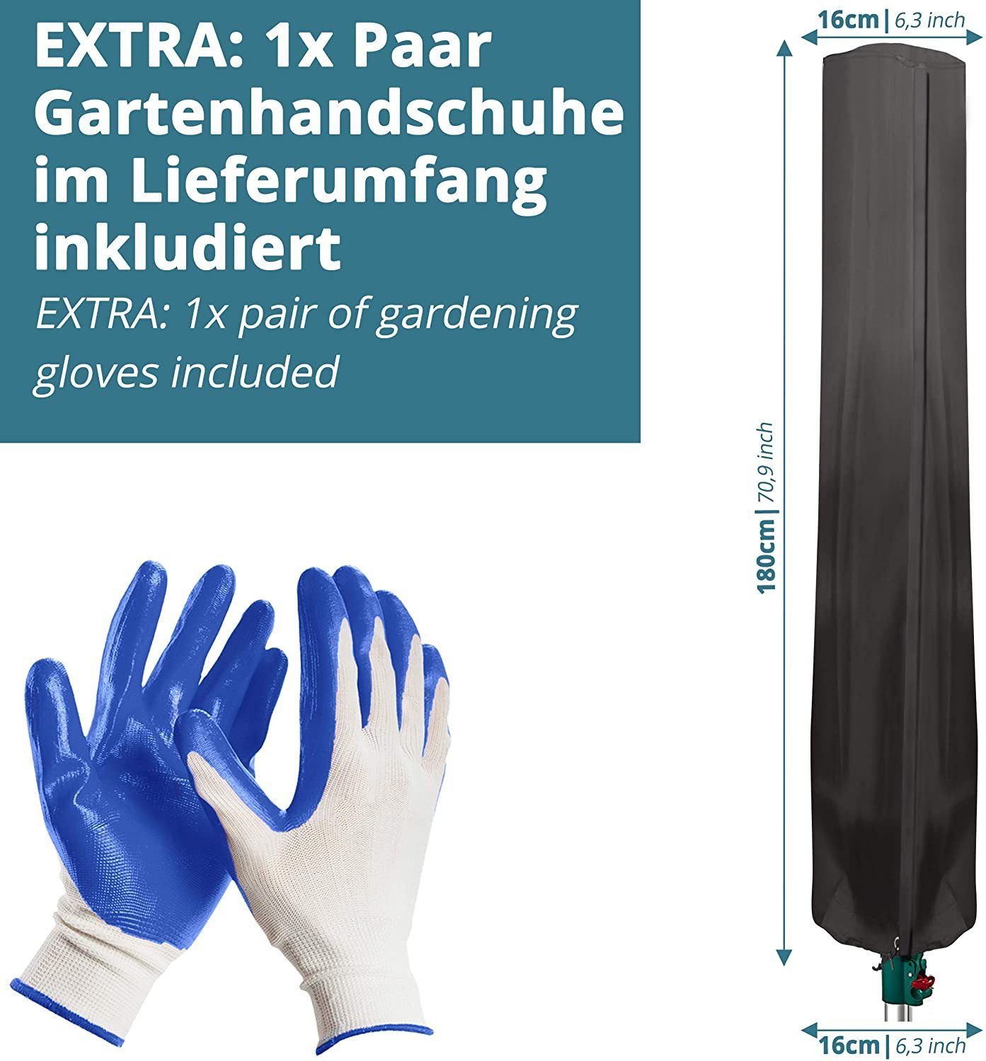 Wäschespinne-Schutzhülle Schutzhülle Cool Wasserdichte Grey / Wäschespinne, 1801616cm Cover Smartpeas für Washline Haube