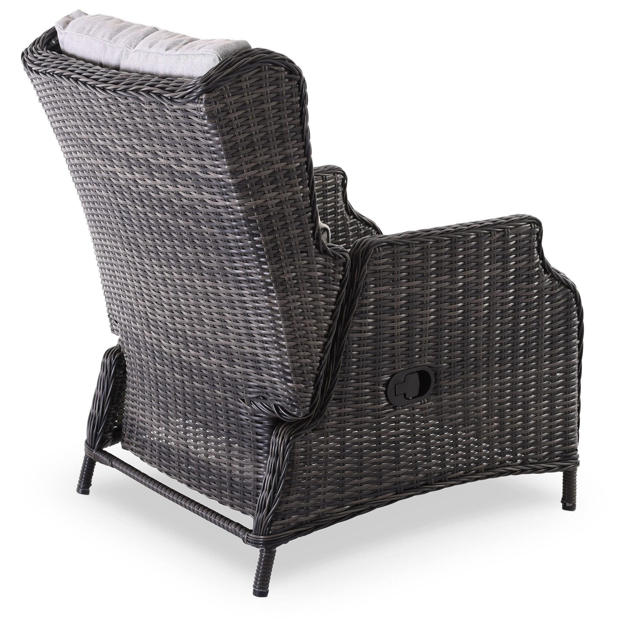 Raburg Gartensessel Relaxsessel mit Hocker, inkl. Polster, wetterfest, Sophia (2er-Set, Gartenstuhl-Set mit Hocker), pflegeleichtes Polyrattan, 130 kg Belastbarkeit