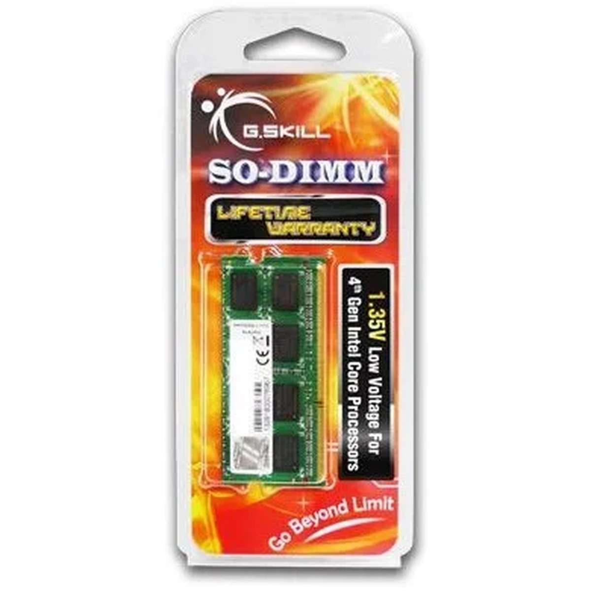 G.Skill G.Skill 4GB DDR3-1600 Speichermodul 1 x 4 GB 204-pin SO-DIMM Laptop-Arbeitsspeicher
