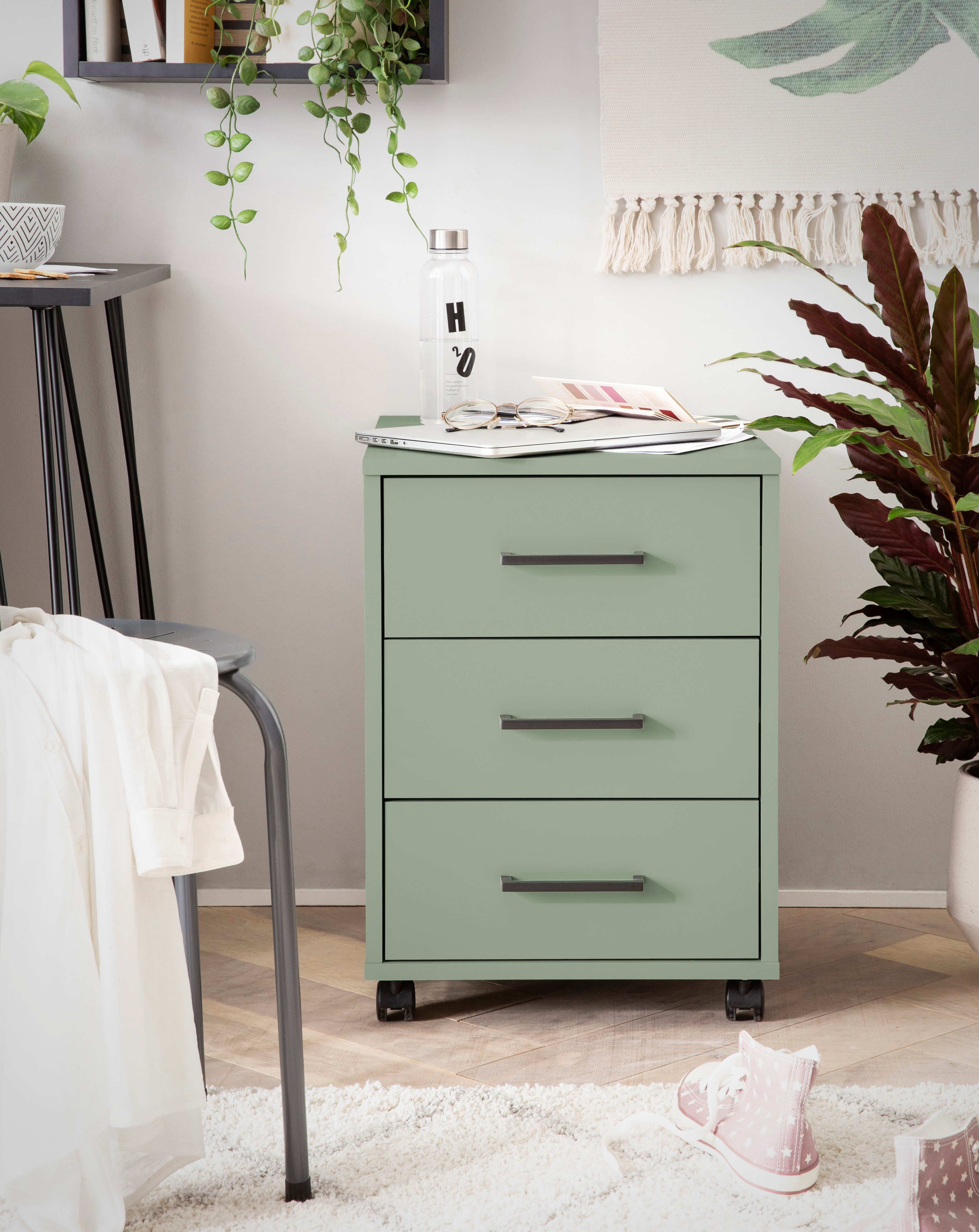 Schildmeyer Rollcontainer Ruby, Breite 40 cm, Mit Stifteinsatz, Metallbesch günstig online kaufen