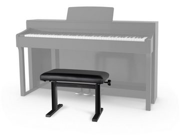 Classic Cantabile Klavierbank Pianobank Hydraulisch - Höhenverstellbar von 46 bis 61 cm (Sitzbezug aus Kunstleder, 1-St., Sitzfläche 68 x 35 cm), Sitzhöhe mittels Öldruckfedern verstellbar
