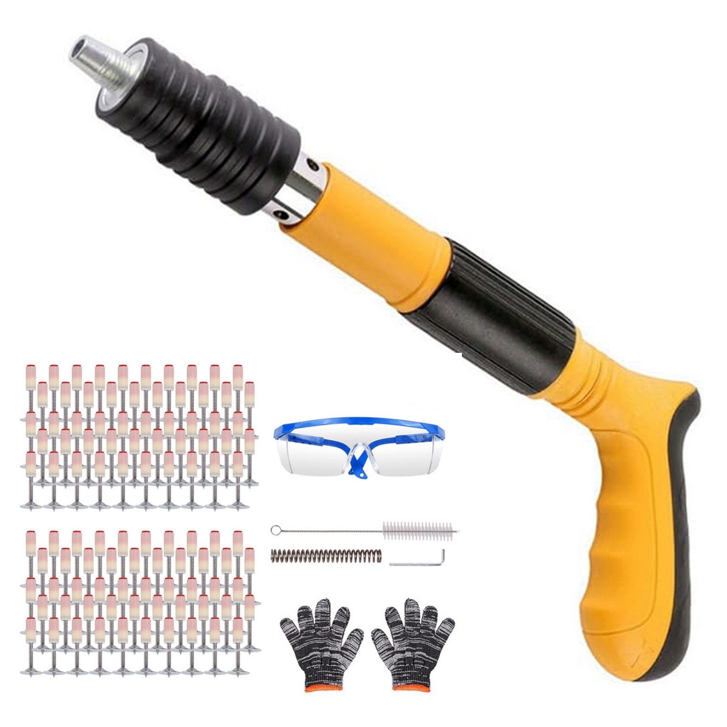 Druckluft-Nagler Profi Nagelgerät Manuell Stahlnagelpistole Baunagler Nagler Tool
