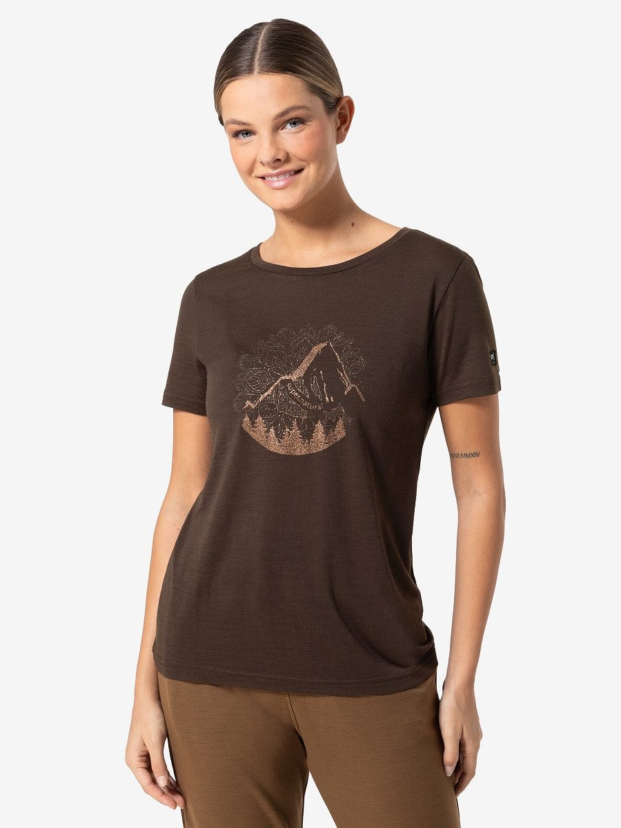 SUPER.NATURAL Print-Shirt für Damen, Merino MOUNTAIN günstig online kaufen