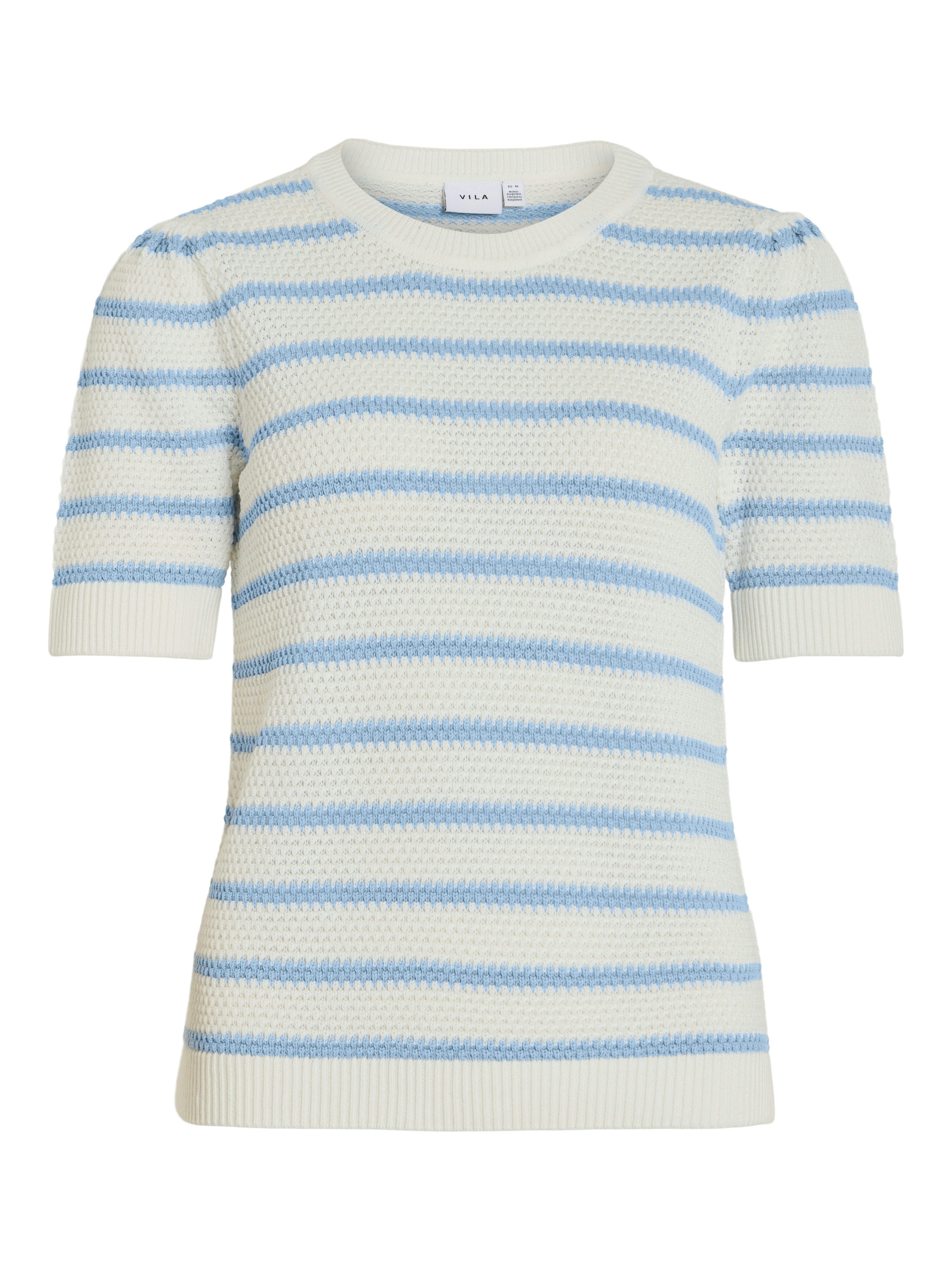 Vila Kurzarmpullover VIDALO O-NECK S/S STRIPE KNIT-NOOS günstig online kaufen