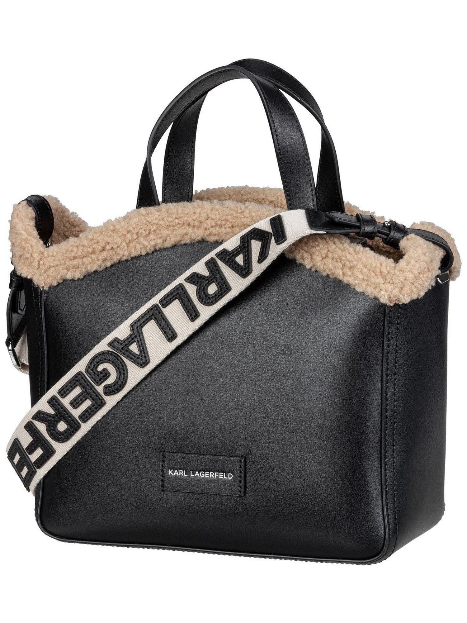 KARL LAGERFELD Handtasche K/Circle SP SM Shearling, Henkeltaschen