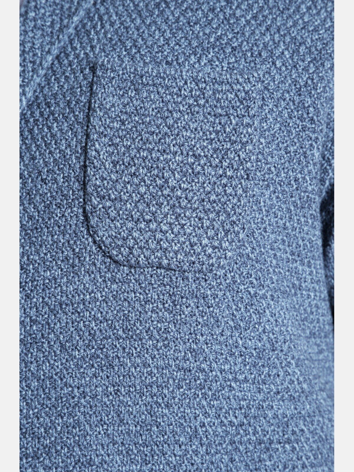 Charles Colby Cardigan EARL JAMES Wollgemisch hochwertigem blau aus