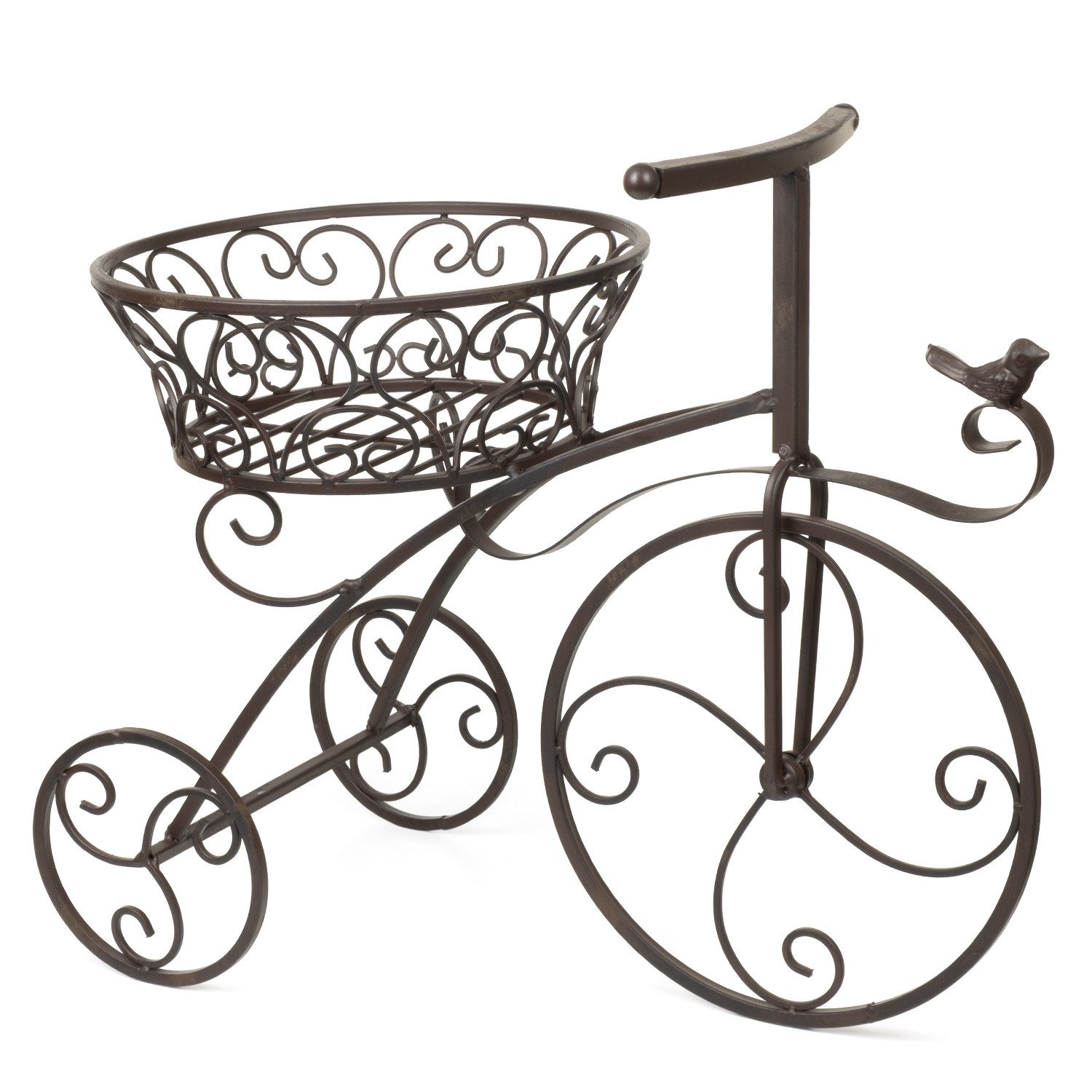 Moritz Blumentopf Pflanzfahrrad Blumentopfhalter 47x43x25cm, Pflanzkorb Landhausstil Shabby Blumentopfhalter Gartendeko