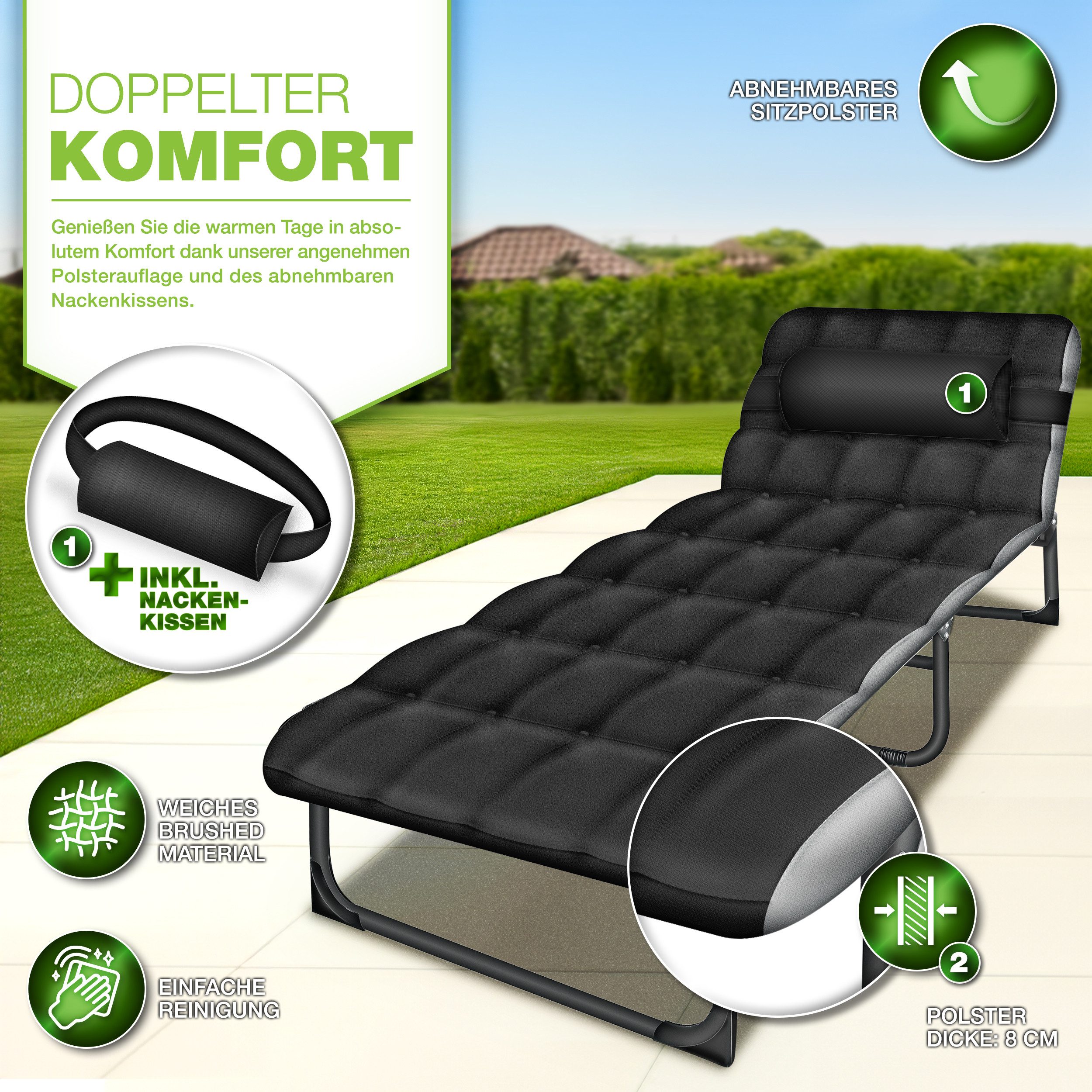 tillvex Feldbett Campingbett 280kg Campingliege klappbar günstig online kaufen