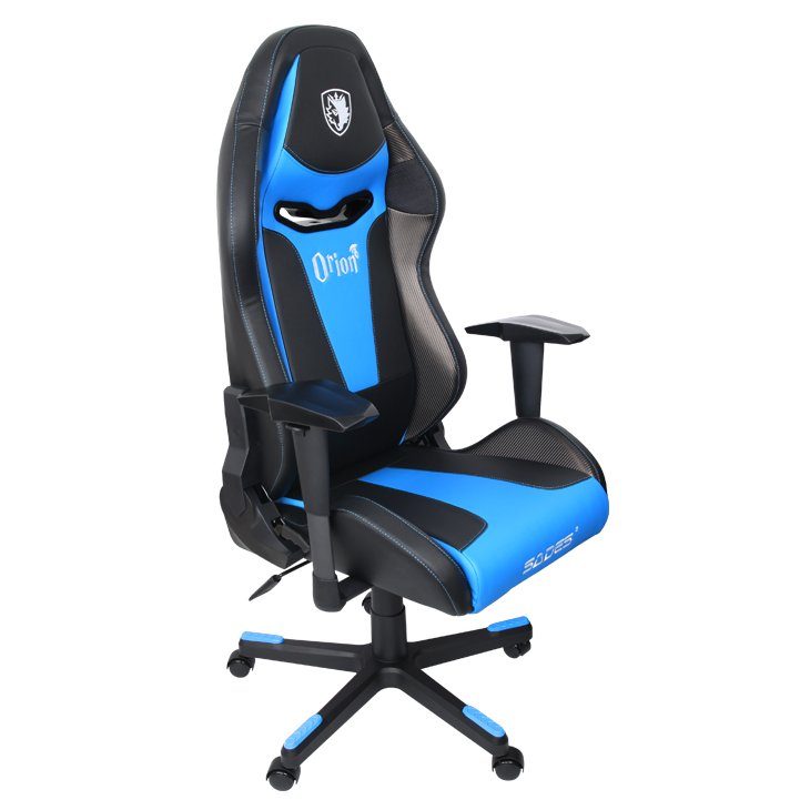 geeignet Kunstleder, Schreibtischstuhl, "Orion" Bürostuhl, (1 Gaming-Stuhl Gamingstuhl und ergonomischer für St), Erwachsene Jugendliche schwarz/blau, Sades