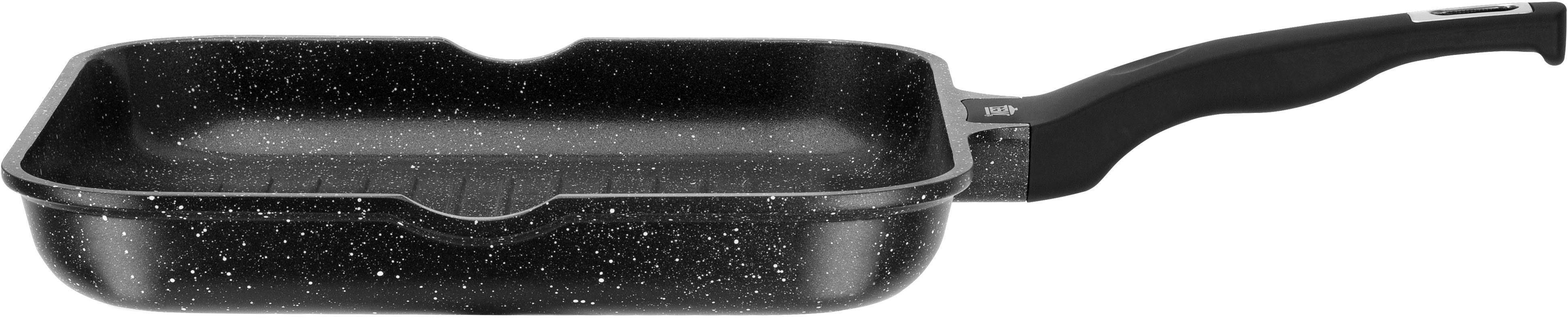 GSW Grillpfanne Titanium Granit Advanced, Aluminiumguss (1-tlg), Grillpfanne aus Aluminium-Guss mit Antihaft-Versiegelung