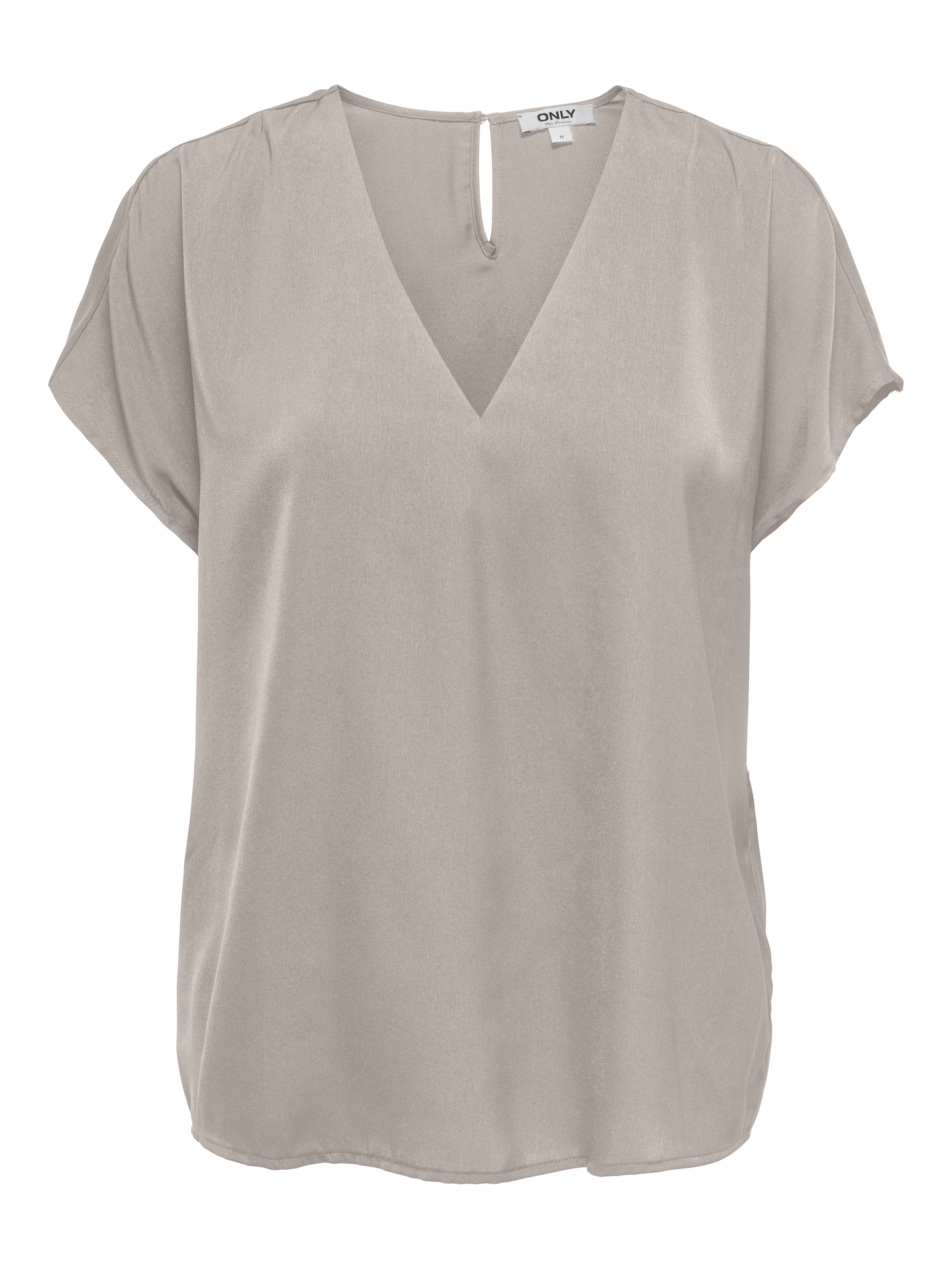 ONLY V-Shirt ONLLUCY LIFE SS V-NECK TOP WVN
