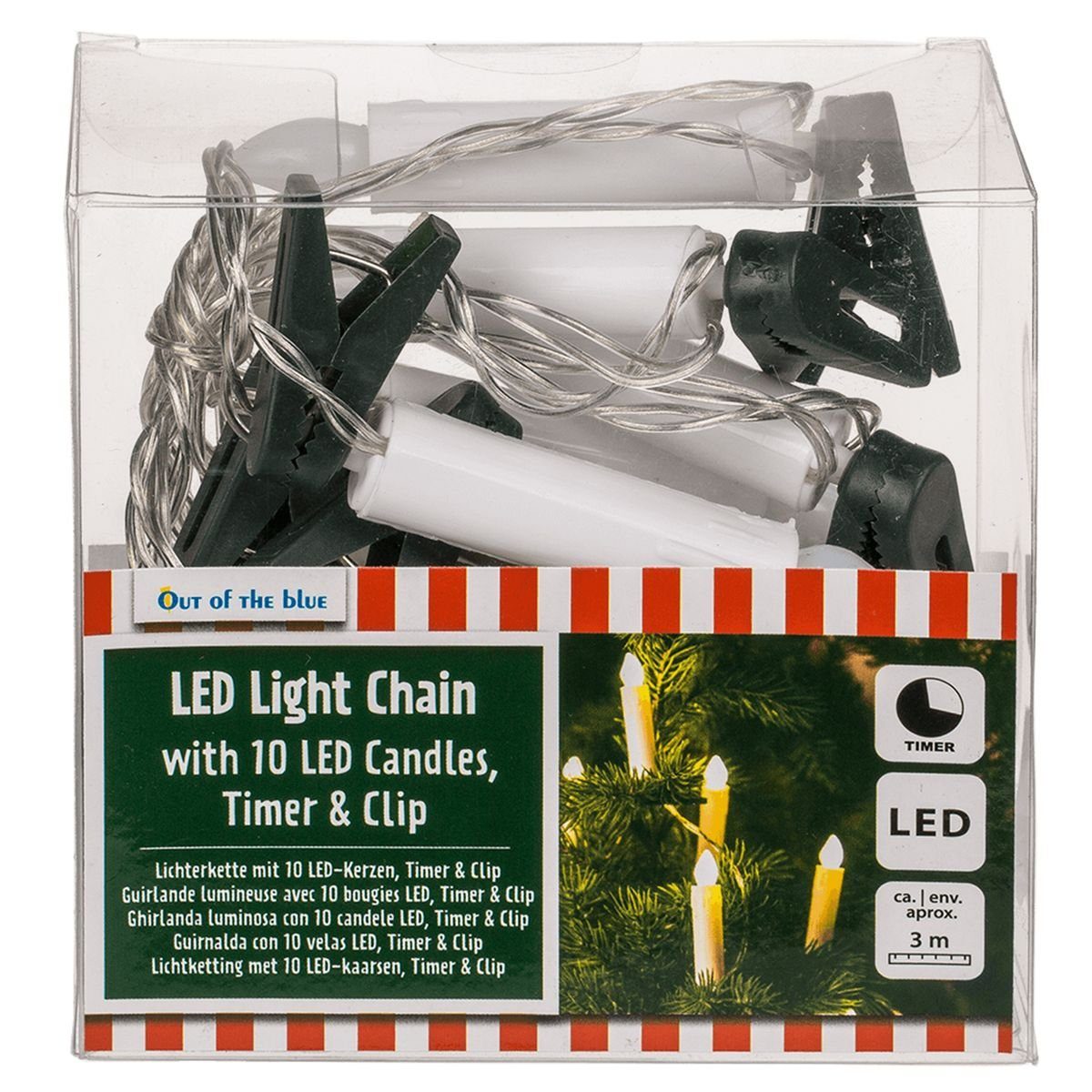 OOTB Lichterkette Kerzen LED-Lichterkette Weihnachtsbaumbeleuchtung inkl. C günstig online kaufen