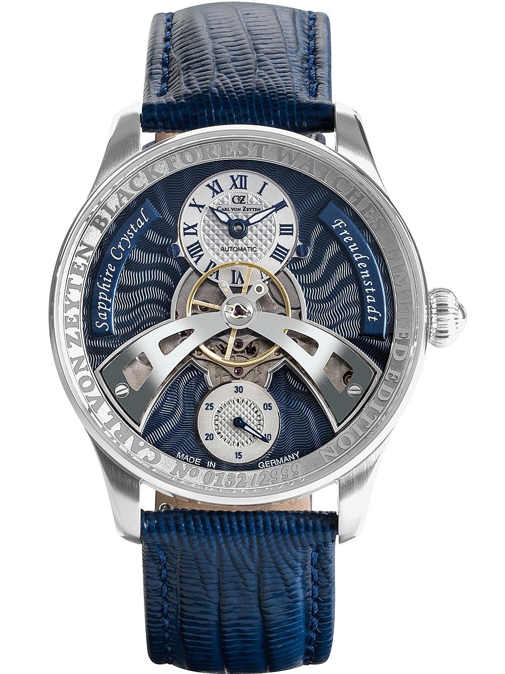 Automatikuhr Carl von Zeyten CVZ0043BLS Freudenstadt Automatik Herrenuhr 42mm 5ATM Carl von Zeyten CVZ0043BLS Freudenstadt Automatik Herrenuhr 42mm 5ATM