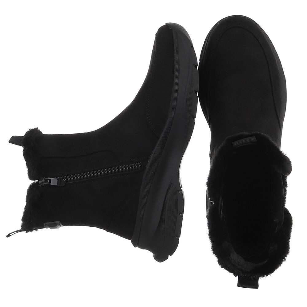 Ital-Design Bequemer Damen-Stiefel mit plüschigem Futter für Alltag Plateau günstig online kaufen