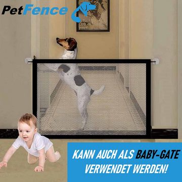 MAVURA Türschutzgitter PetFence Absperrgitter Treppenschutzgitter für Hunde, Katzen & Babys (Hundeschutzgitter Sicherheitsgitter Hundetürschutz Hundebarrieren), - Hochwertiges Material - Für Innen- und Außenbereiche