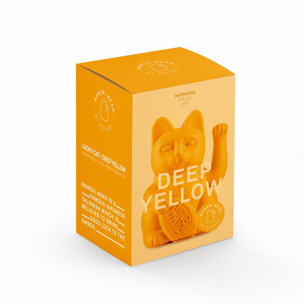 Donkey Products Dekofigur Lucky Cat Classic Deep Yellow