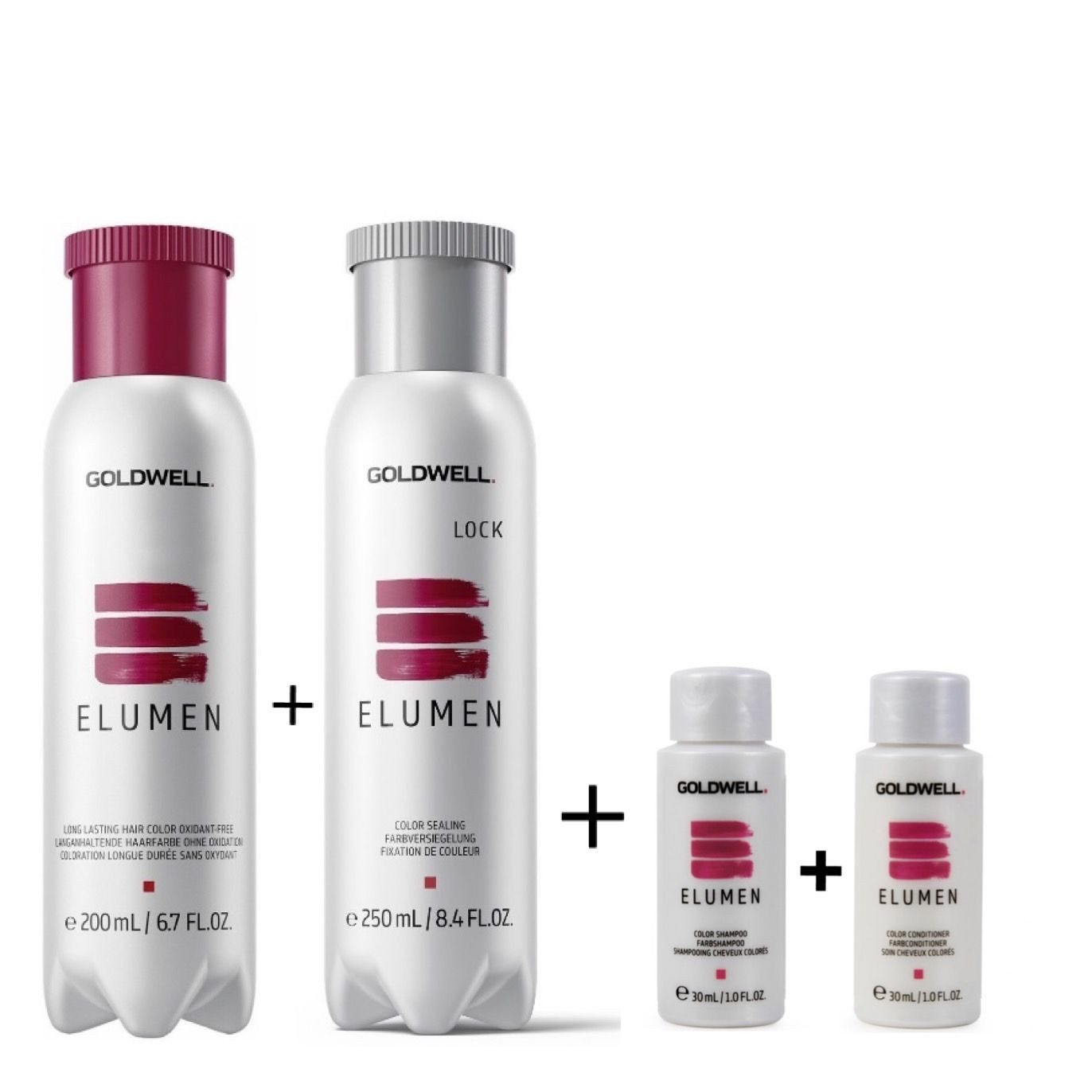 Haarfarbe Elumen Haarfarbe 200ml + Lock 250ml + 2 Minis 30ml