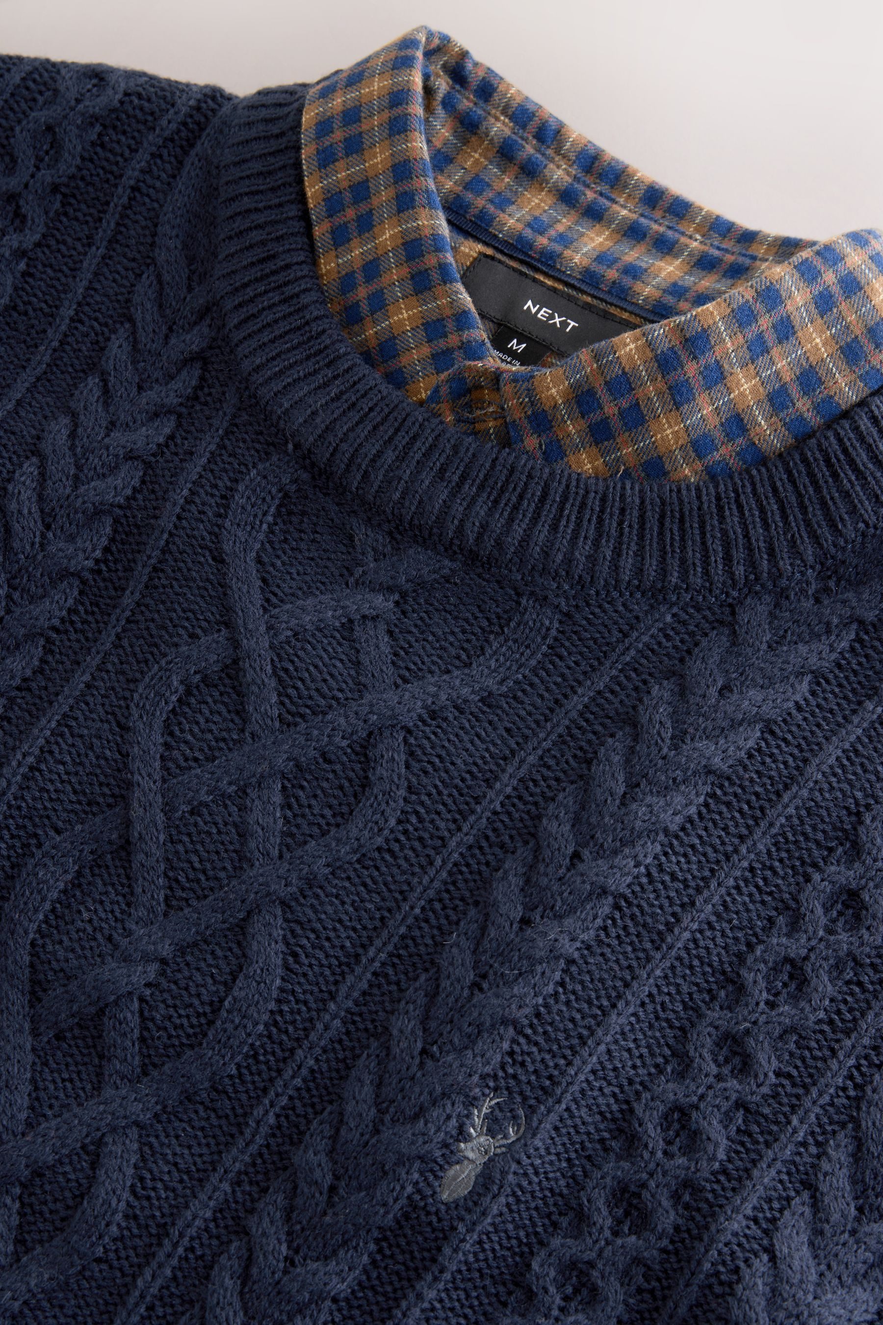 Next 2-in-1-Pullover Regular Fit Pullover mit eingenähtem Kragen (1-tlg)