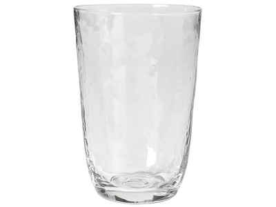Broste Copenhagen Gläser-Set HAMMERED Trinkglas 4tlg. klar 0,5 l, Glas