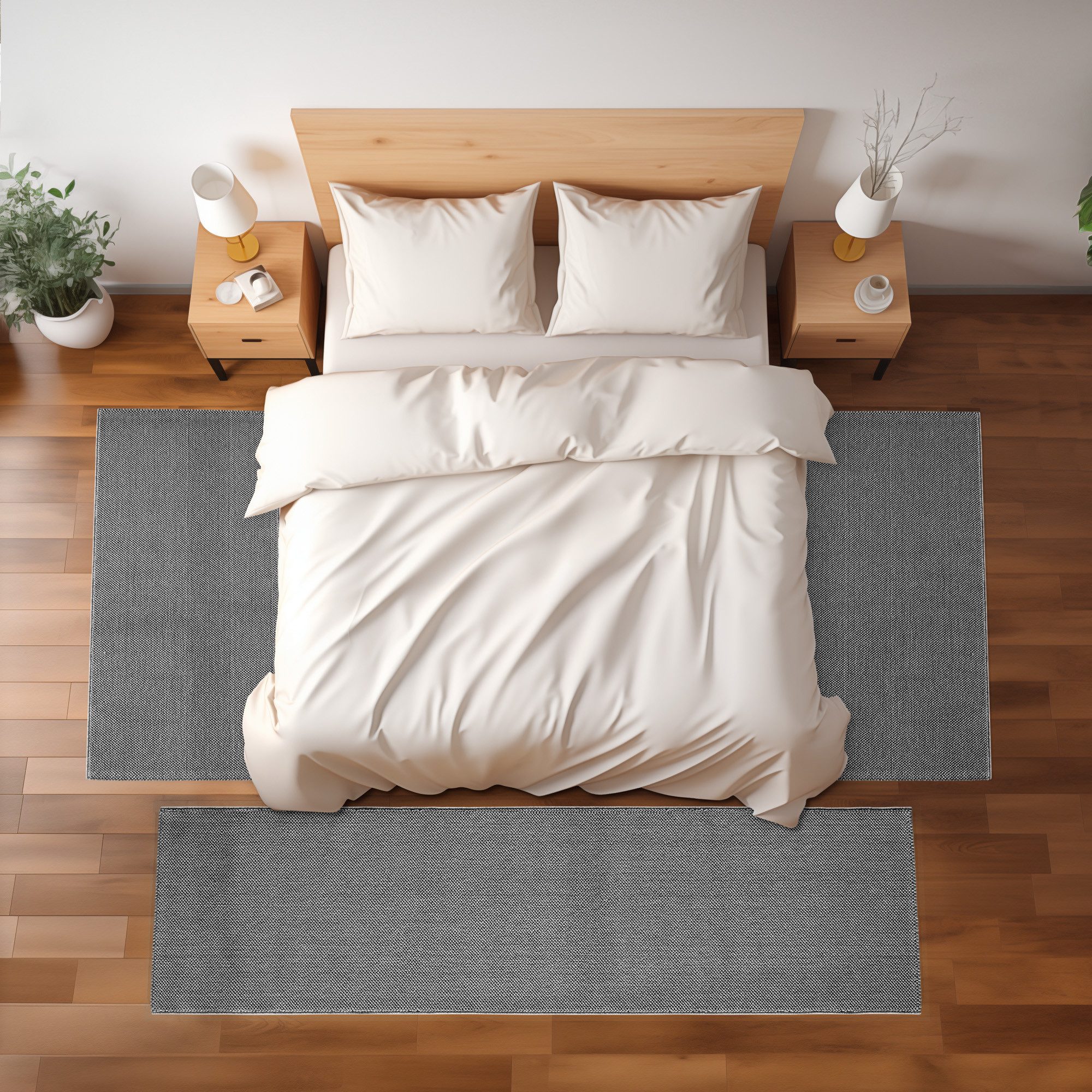SIMPEX24 Kurzflor-Bettumrandung Bordüre Design, Höhe 7 mm, (Bett-Set, 3-tlg günstig online kaufen