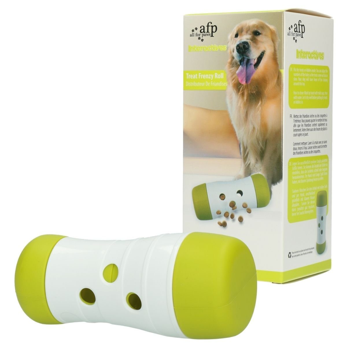 afp Hunde-Futterspender Interactive Treat Frenzy Roll Interaktiver Leckerli-Spender Futterspender