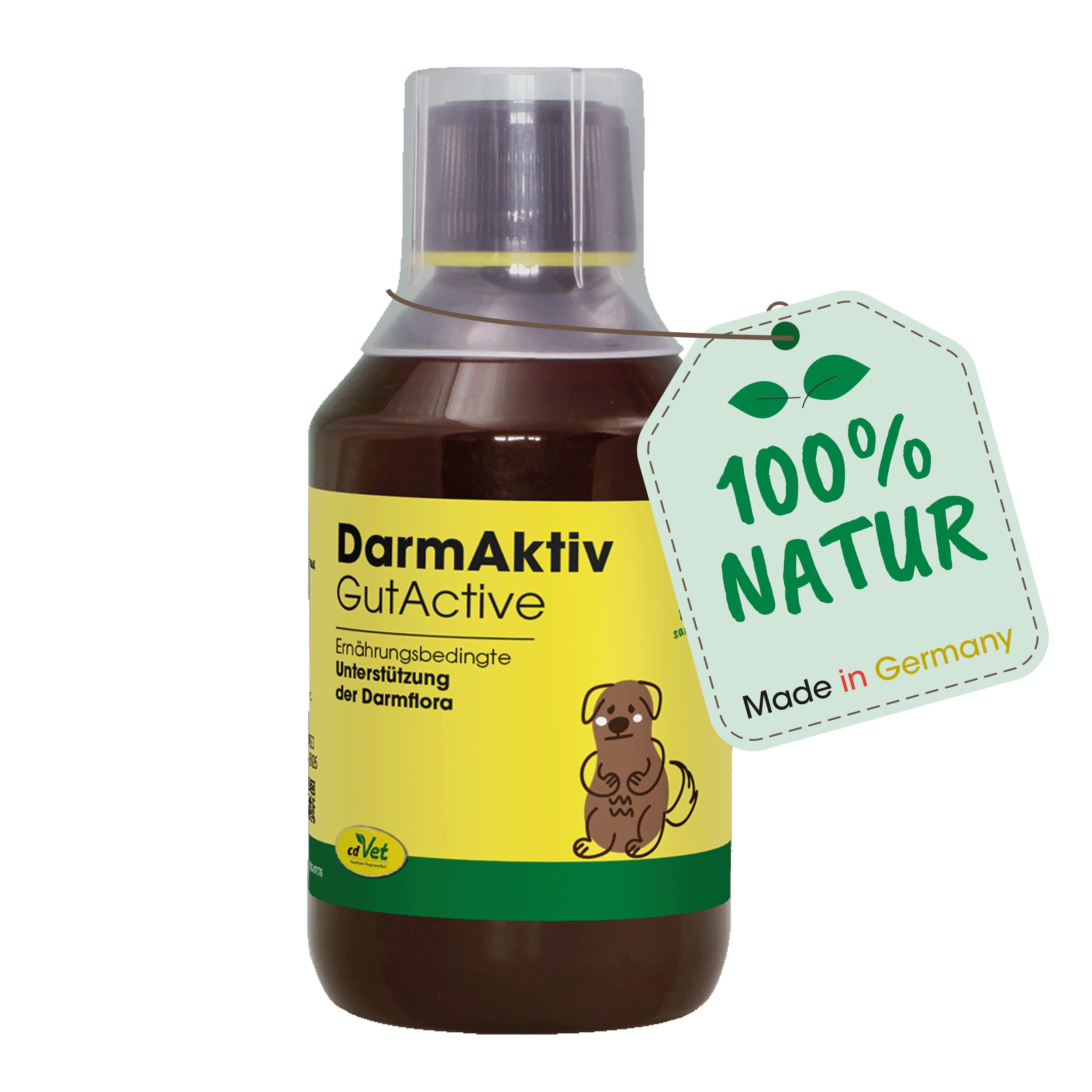 cdVet DarmAktiv Hund & Katze, Nahrungsergänzungsmittel für: Hunde, Katzen, zur fütterungsbedingten Unterstützung der Darmflora/Immunsystems