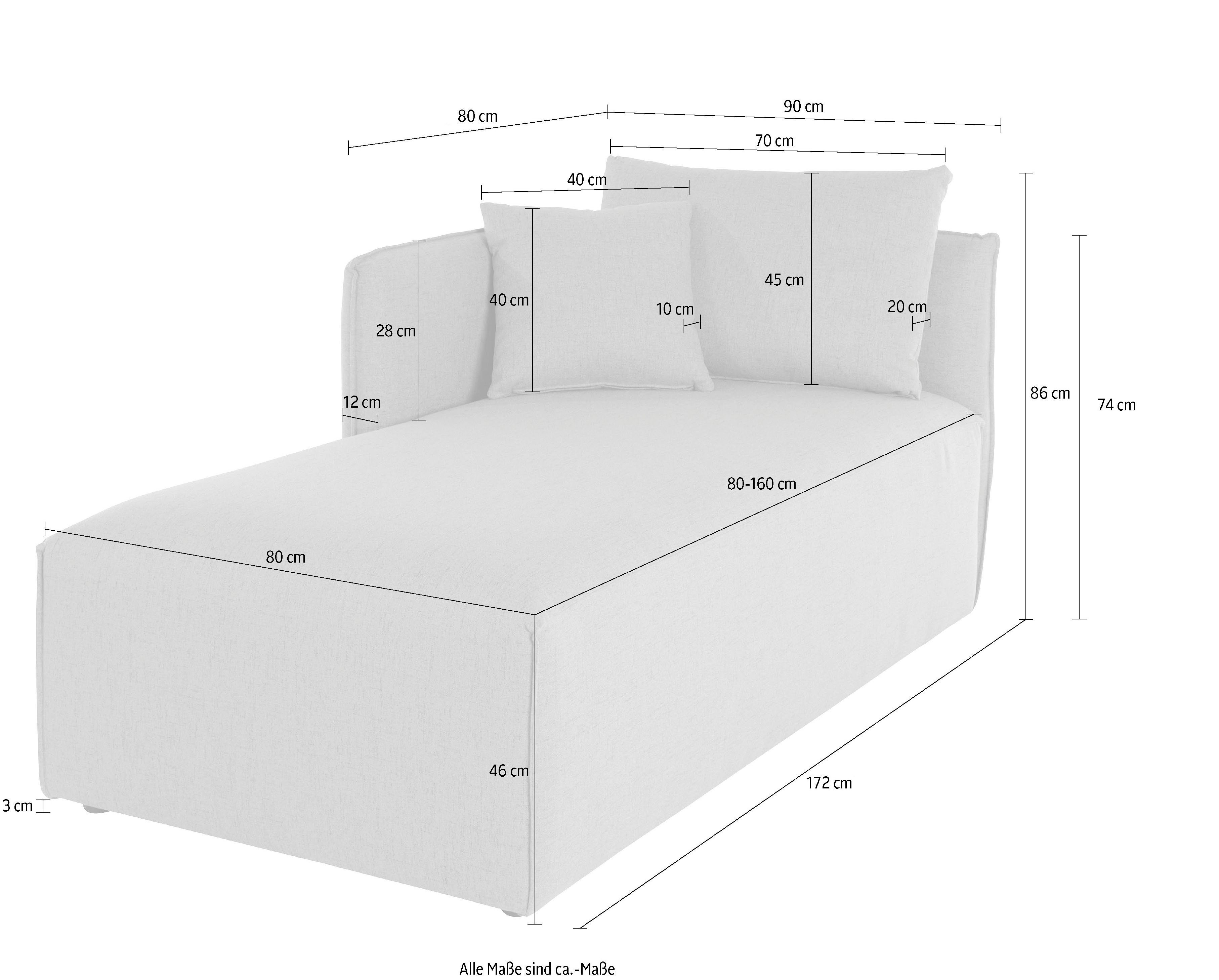 OTTO home Ottomane Nöre, Modul - zum Zusammenstellen; in vielen Bezugsqualitäten und Farben