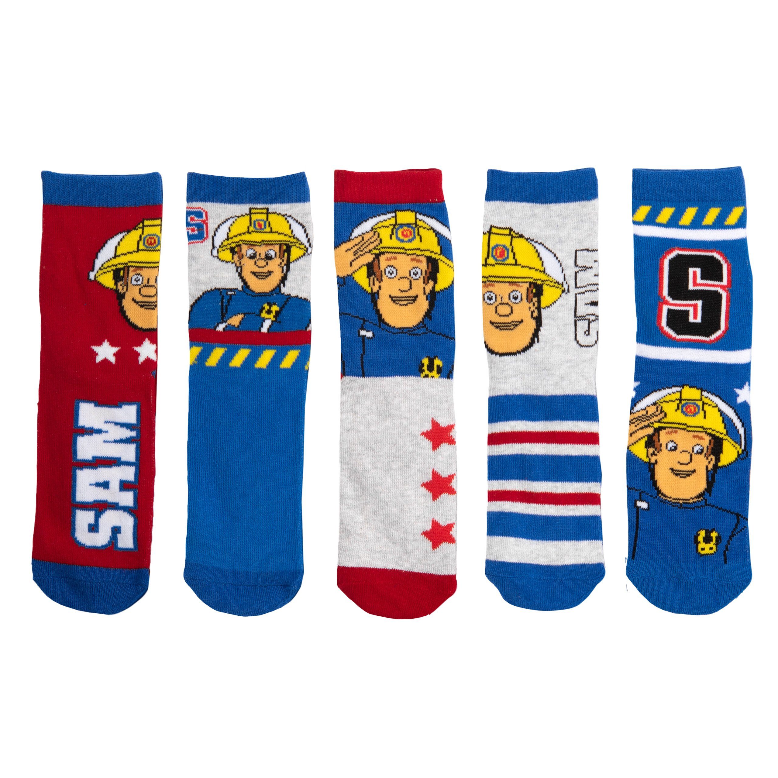 United Labels® Socken Feuerwehrmann Sam Socken für Jungen Bunt (5er Pack)