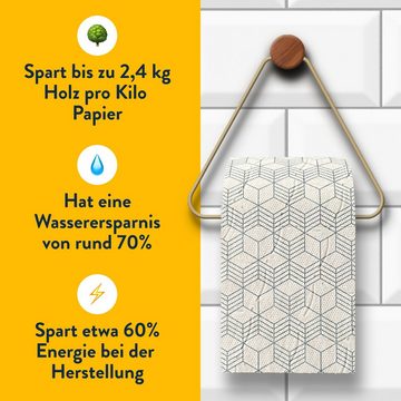 SNYCE Toilettenpapier NiceCube mit modernem Design-Aufdruck - 3-lagig mit 300 Blatt je Rolle (15-St)