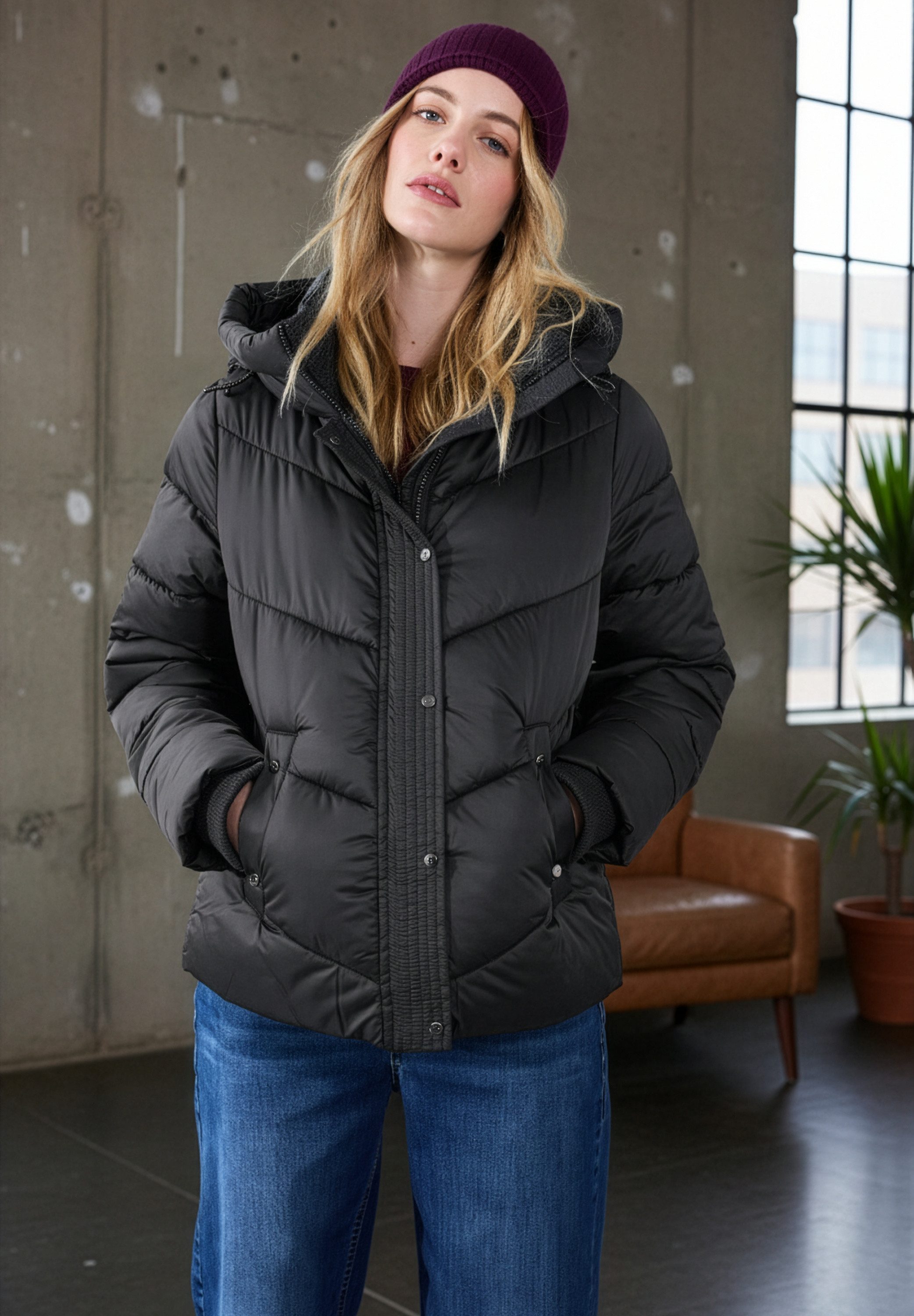 STREET ONE STUDIO Steppjacke mit Kapuze