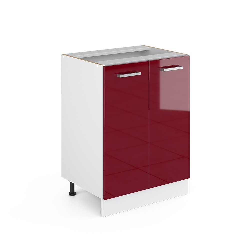 Vicco Unterschrank R-Line, Bordeaux Hochglanz/Weiß, 60 günstig online kaufen
