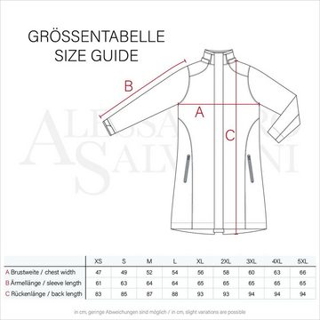 Alessandro Salvarini Softshelljacke Alessia lang mit abnehmbarer Kapuze