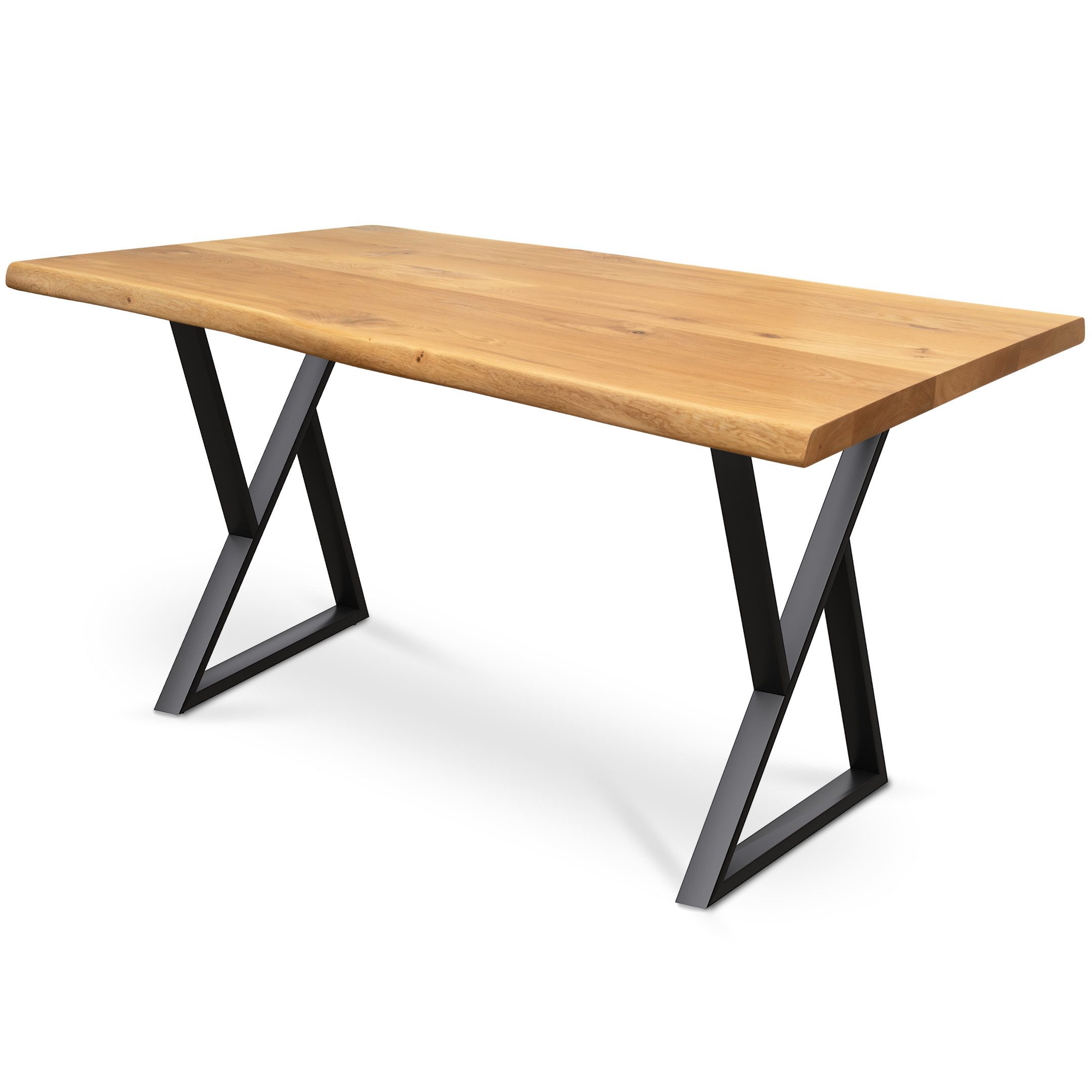 holz4home® Esstisch Massivholztisch aus Eiche I Küchentisch aus Echtholz, K günstig online kaufen