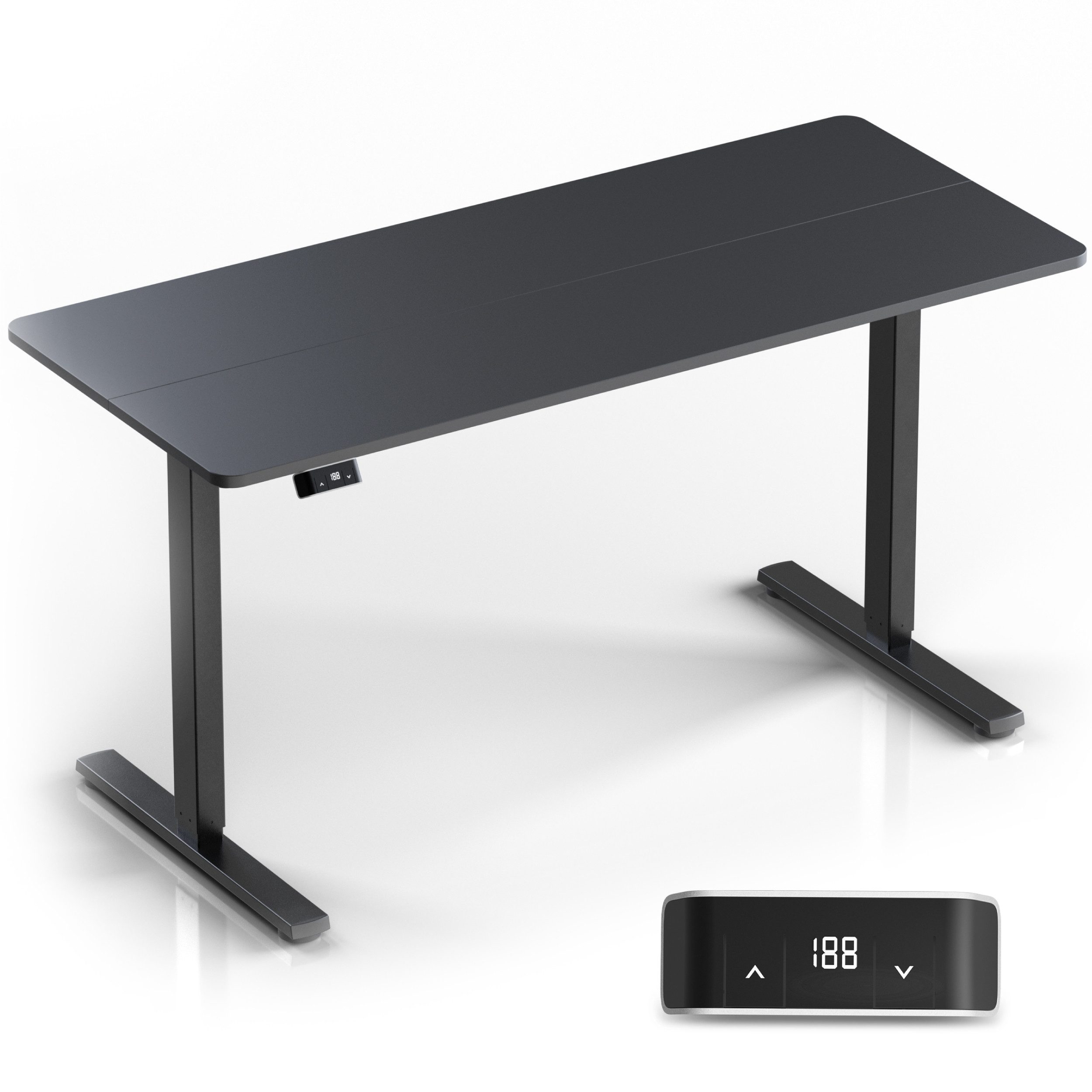 ONKRON Schreibtisch Höhenverstellbarer Schreibtisch mit Platte 140x60,60 kg WDT221E-B, höhenverstellbar, elektrisch, verstellbar