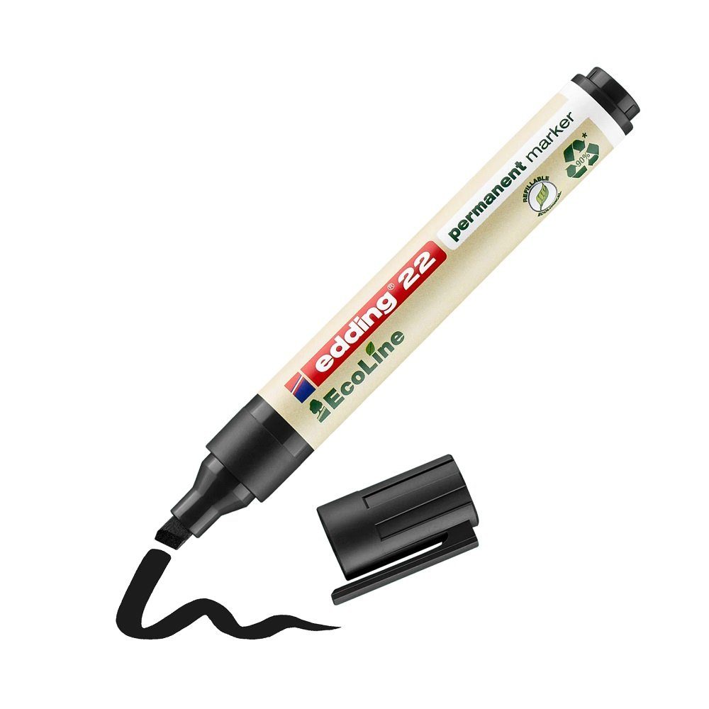Permanentmarker 10 Permanentmarker No. 22 EcoLine Keilspitze 1-5mm schwarz