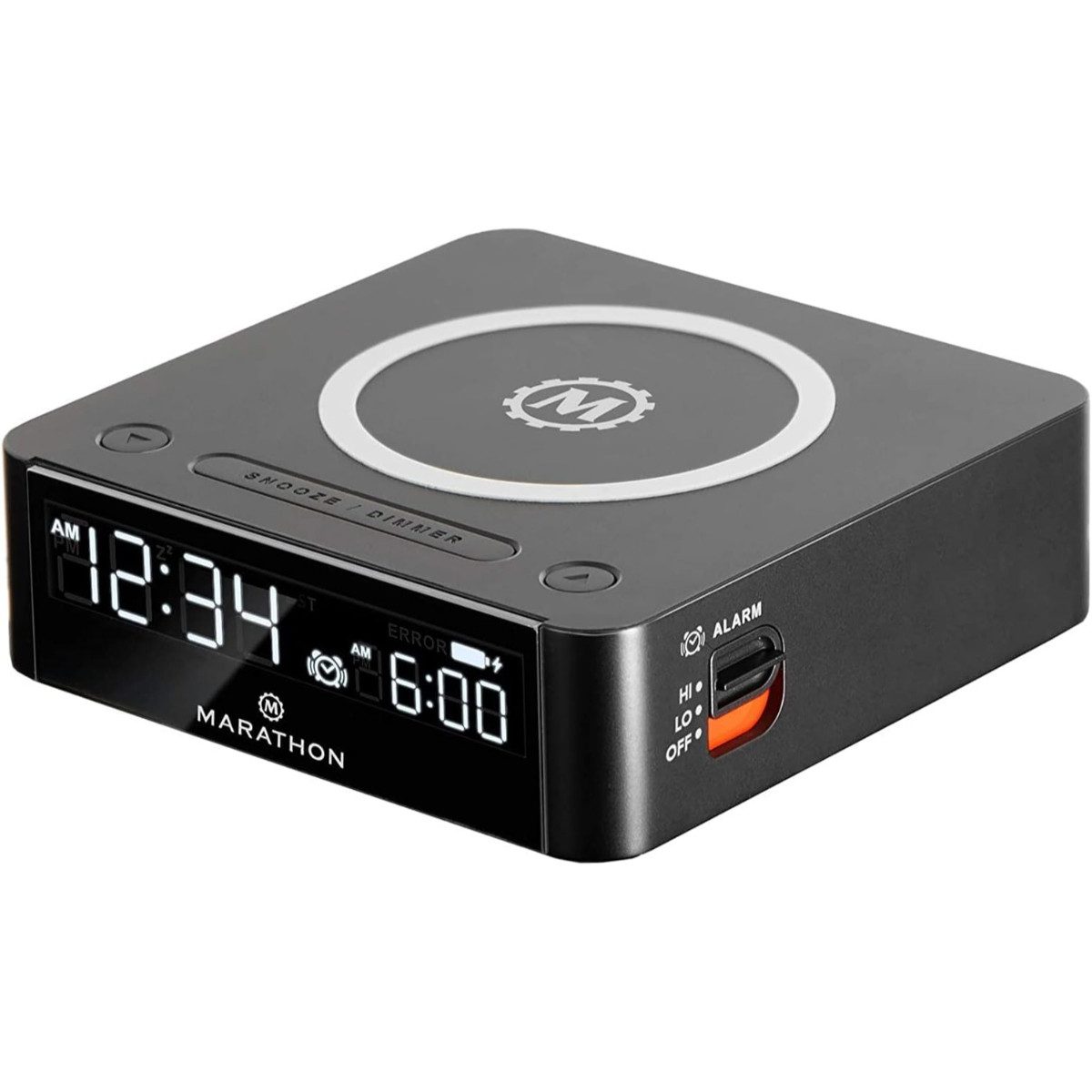 Funkwecker Digitaler Wecker mit kabelloser Ladestation und USB Anschluss