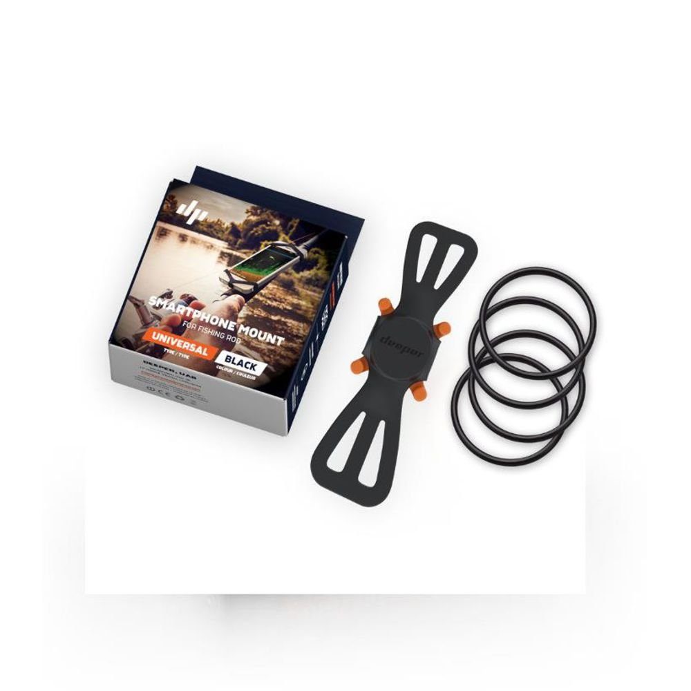 deeper Smartphone-Halterung FLACC03, (Universal Handyhalter für Angelruten Silikon)